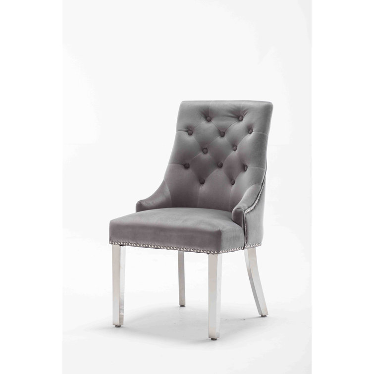Rosdorf Park Stovall Tufted Velvet Upholstered Side Chair & Reviews Wayfair.co.uk